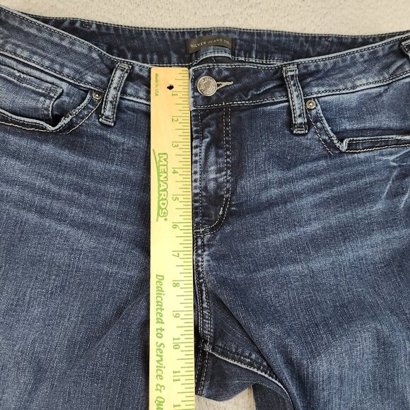 Silver Jeans Womens 36x29 Suki Skinny Leg Ankle Stretch Curvy Dark Wash Denim - Picture 6 of 14